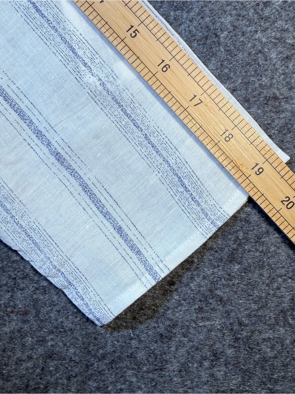 Hester & Orchard Linen Cotton Tunic Blouse L Blue White Stripe Coastal - Picture 10 of 11